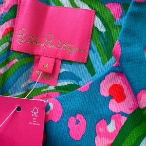 NWT 🌸Lilly Pulitzer 🌸 Mila Stretch Shift Dress in Turquoise Shore, Size 8